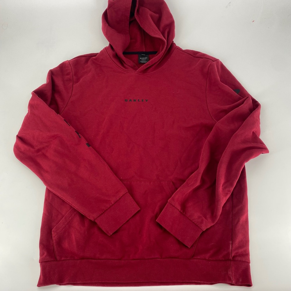 Oakley Red Custom Fit Hoodie‎ Sweatshirt Mens 2XL